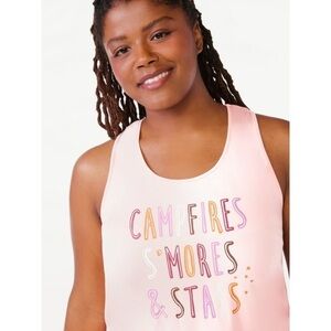 NWOT Joyspun Women's Pink Print Tank Pajama Top Size Small